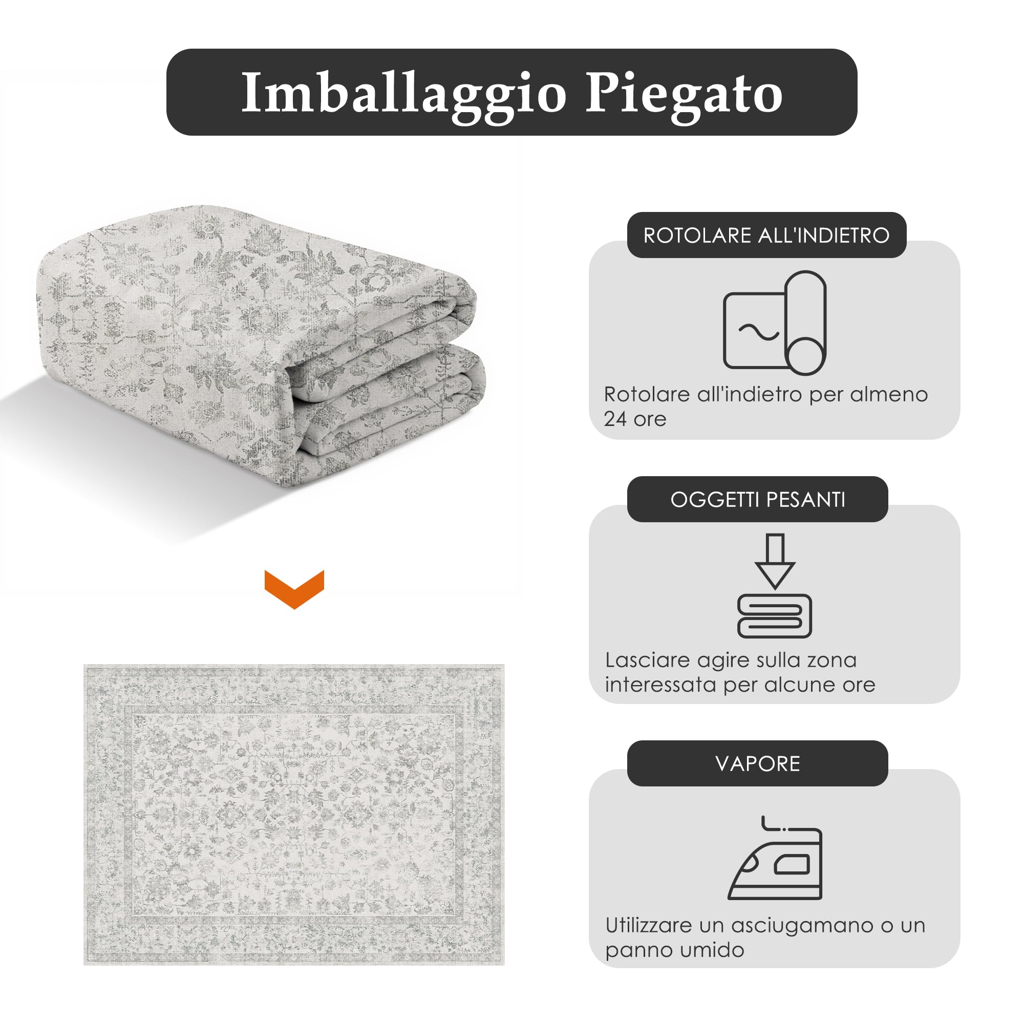 PureCozy Tappeto Salotto Grigio 200x300cm Tappeto Camera da Letto Lavabile Antiscivolo Grande Tappeti Sala Cameretta Soggiorno Ufficio Carpet Pelo Corto Morbido Rug