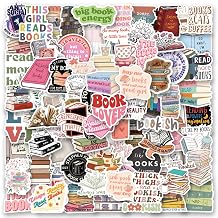 Bonitzdm 103PCS Bookish Stickers, Book Stickers for Kindle, Laptop Computer Phone Water Bottle Waterproof Stickers Book Lover Gift