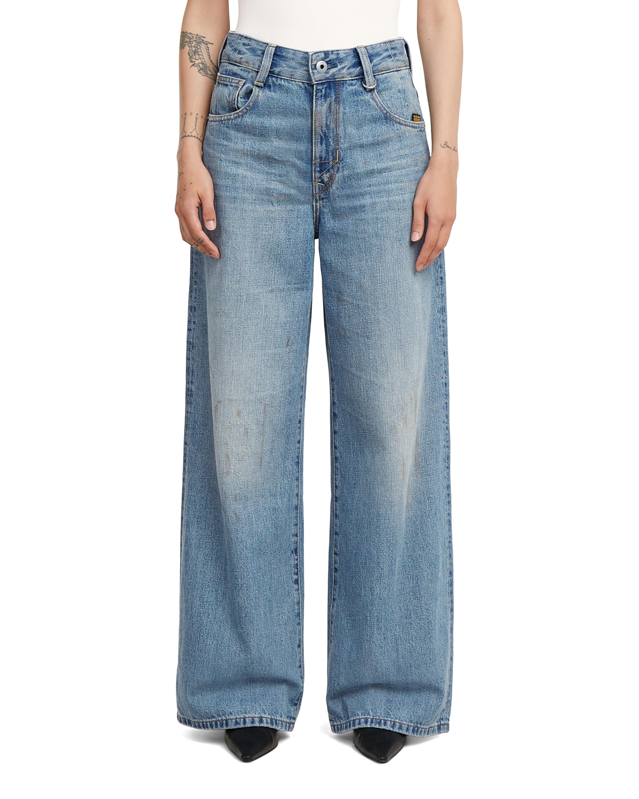 G-Star Women's Skater High Loose Jeans, Colour Blue, Size: Waist 26, Inseam 30
