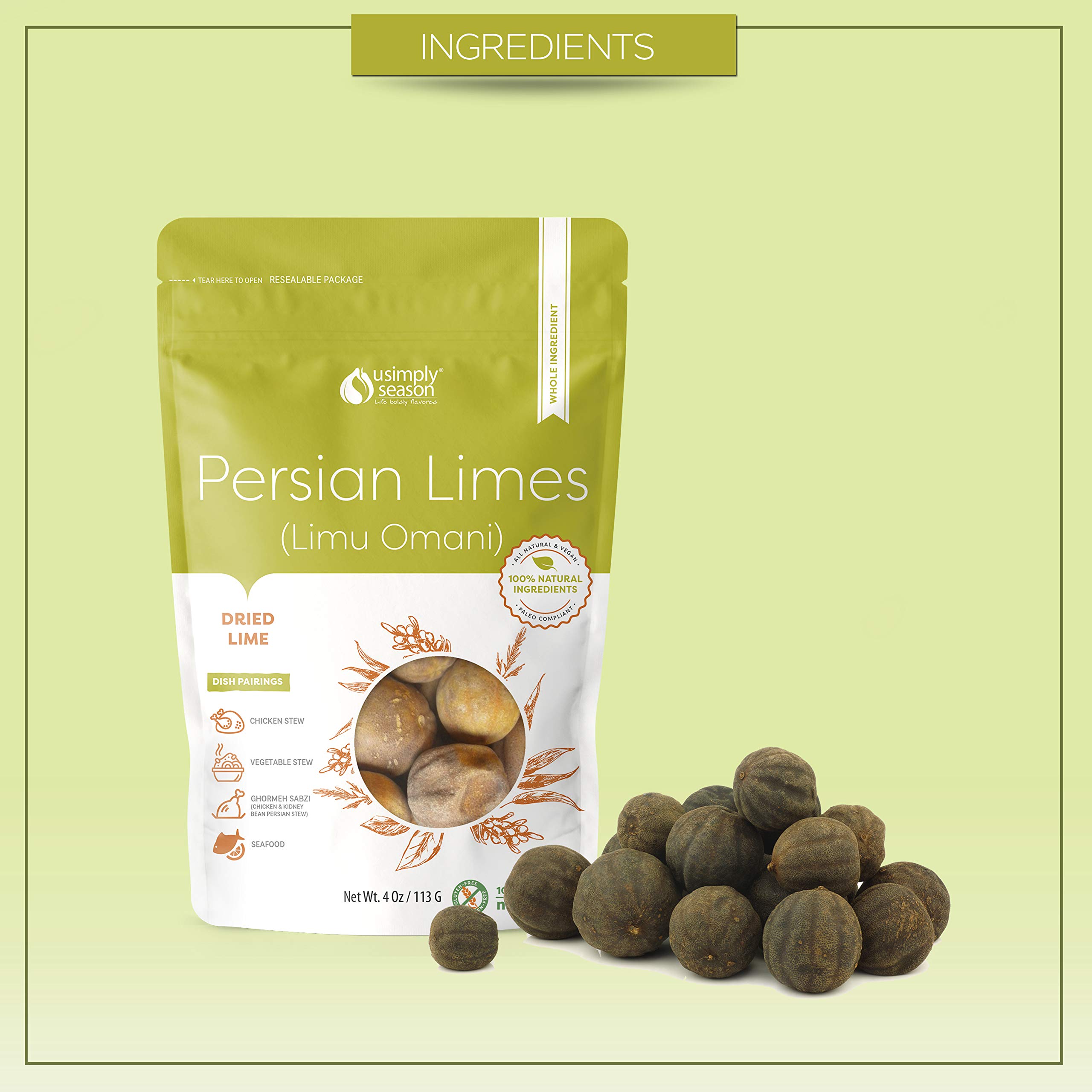 Amazon.com : USimplySeason Persian Limes/Limu Omani (Whole, 4