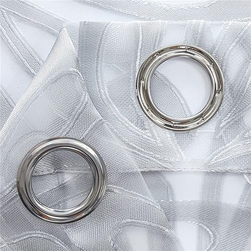 Miniatura 3 de Cortinas traslúcidas blancas para sala de estar, 2 paneles de 39 x 78 pulgadas, cortinas traslúcidas para ventana, cortinas semitransparentes de