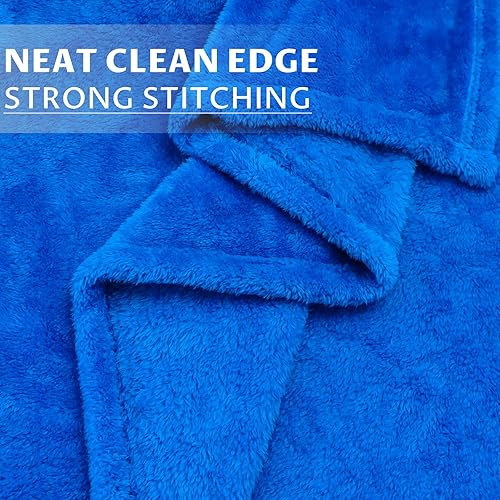 Miniatura 58 de MUGD Mantas suaves mullidas de forro polar para cama individual, manta cálida para cama Morado y blanco