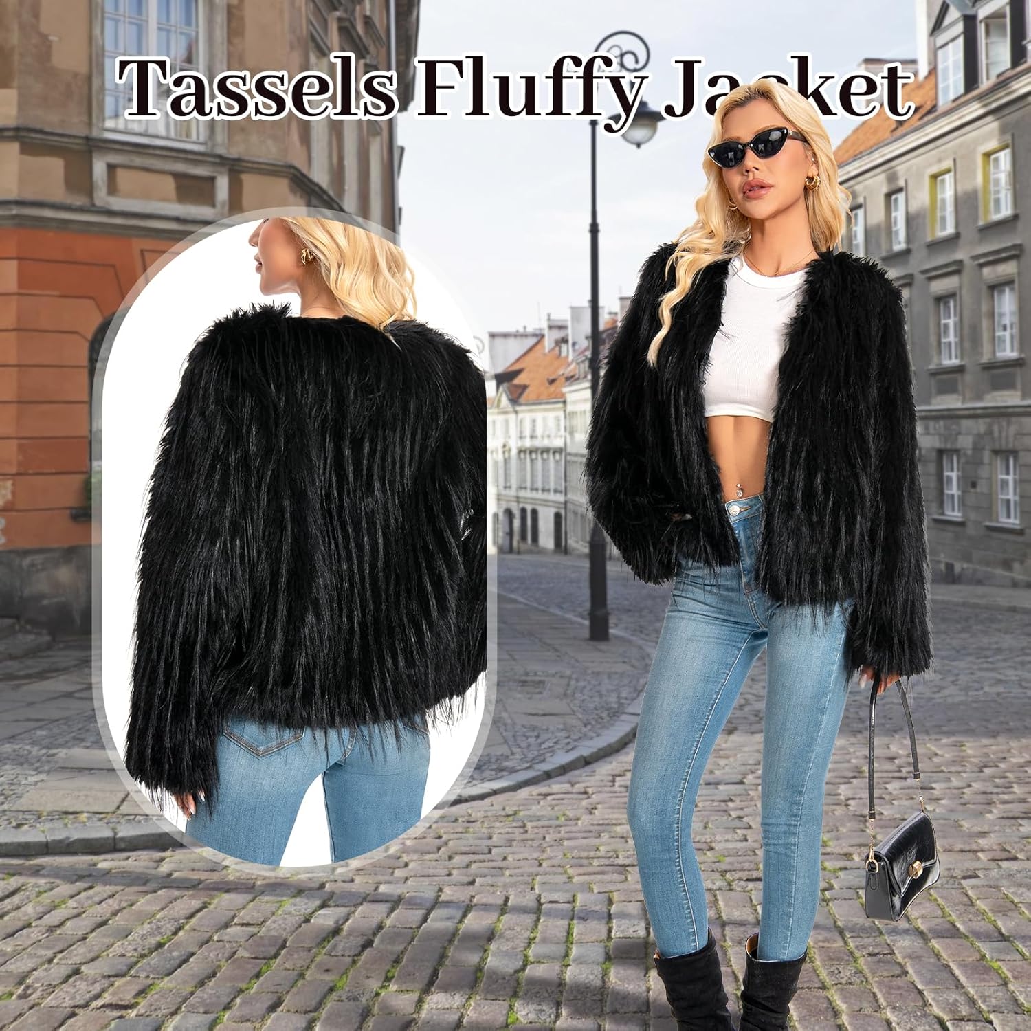 Fur Coats For Women, 2025 Plus Size Mongolian Faux Fuzzy Jacket Fluffy Long Sleeve Winter Coat with Pockets. - Image 5