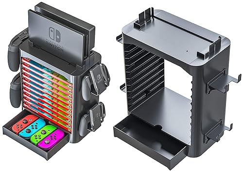 Miniatura 5 de Skywin Game Storage Tower for Nintendo Switch - Nintendo Switch Game Holder Game Disk Rack and Controller Organizer Compatible with Nintendo Switch