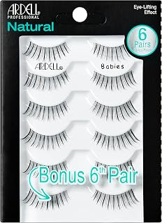 Ardell Natural Babies Black False Eyelashes - Lightweight Reusable Short Lashes for Natural Wide-Eye Look