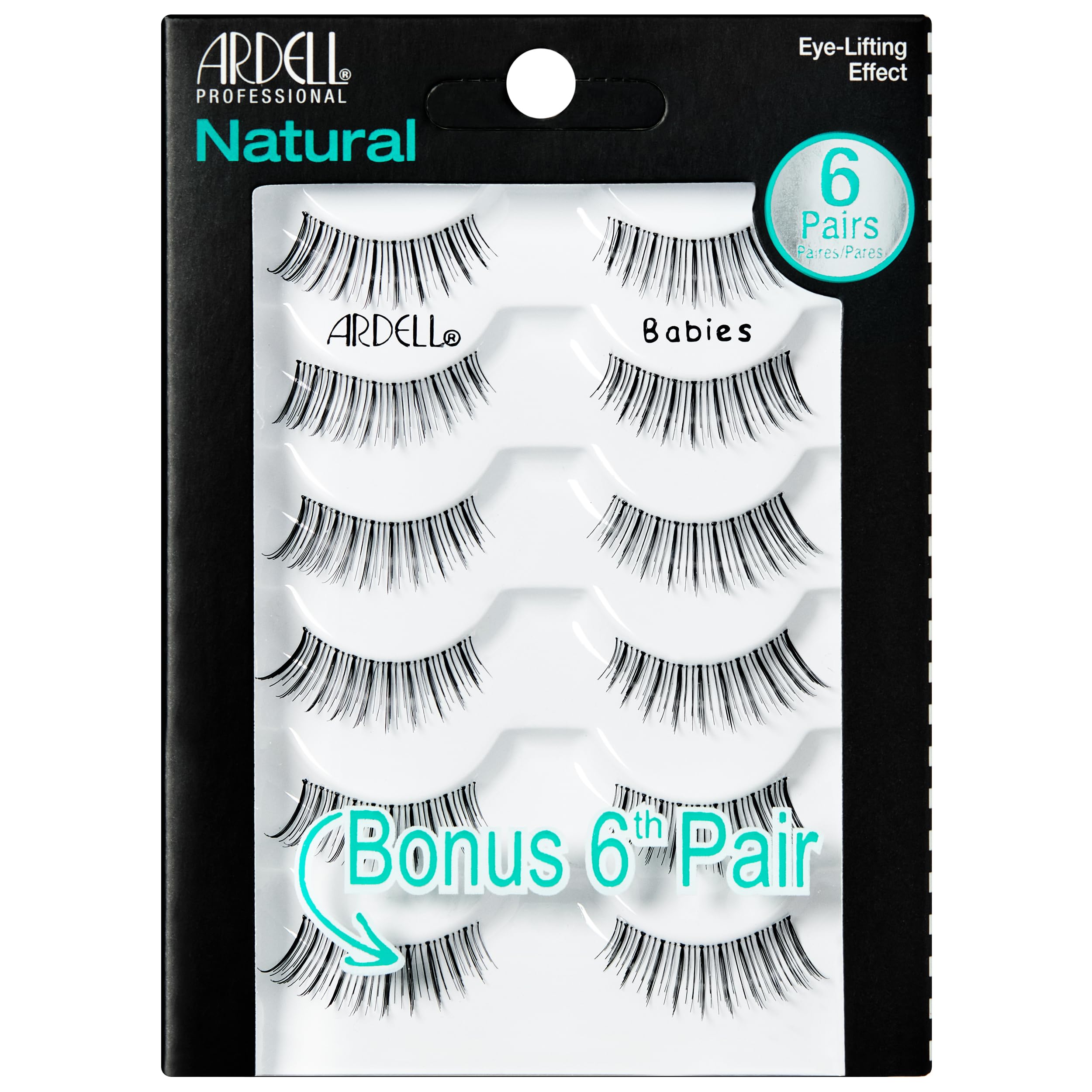Ardell False Eyelashes Natural Lashes Babies Black - Lightweight, Short Length, Reusable Fake Lashes, 1 Pack