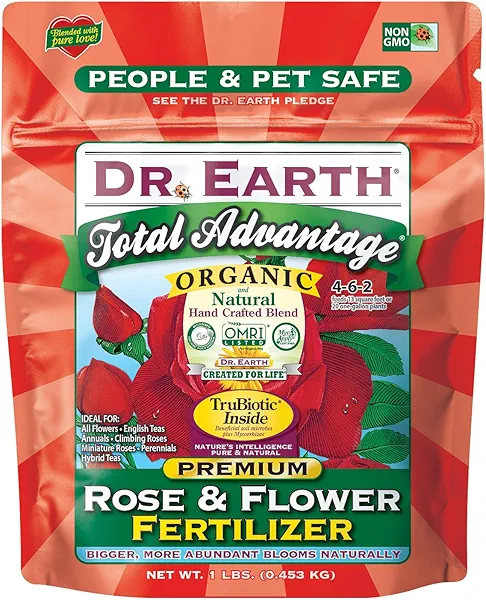 Dr. Earth 72855 1 lb 4-6-2 MINIS Total Advantage Rose and Flower Fertilizer