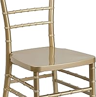 Vista 9 de BizChair Silla Chiavari apilable de resina dorada