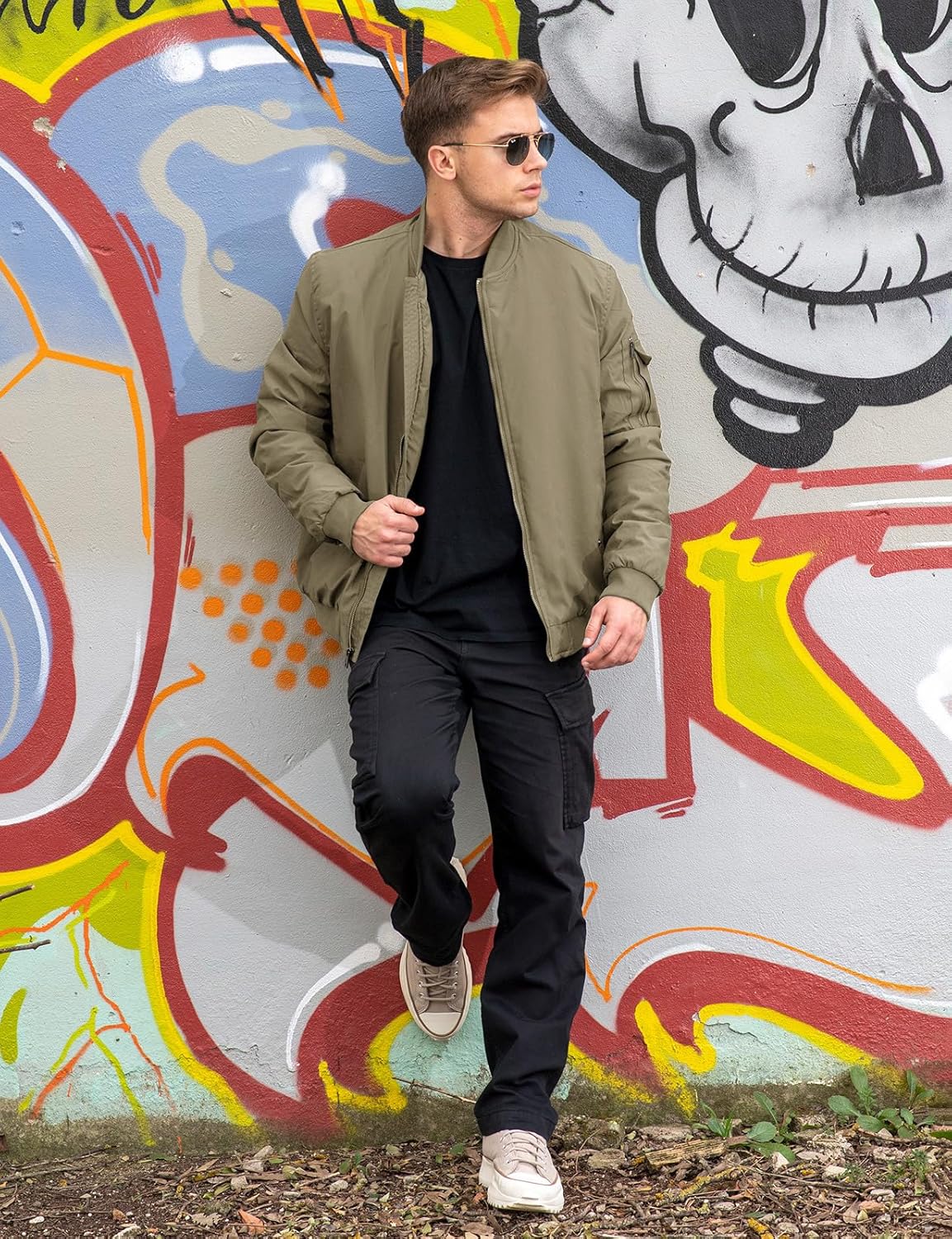 TBMPOY Men's Fall Jacket Winter Windbreaker Bomber Zip Up Padded Softshell Warm Windproof Casual Coat - Image 3