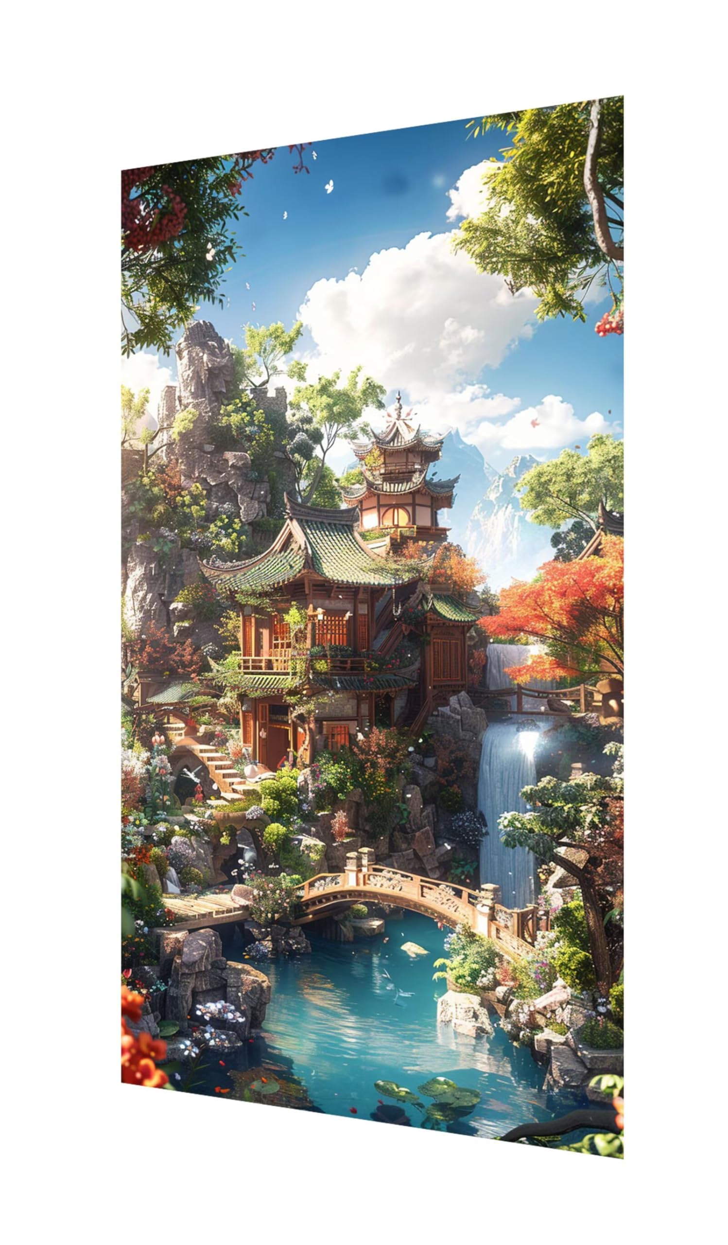 Diamentowe zestawy do malowania diamentowego pałacu sztuki dla dorosłych, 5D Dimond Art Waterfall Gem Arts and Crafts Paintings, DIY, kryształ górski, haft krzyżykowy, malowanie po numerach, dekoracja
