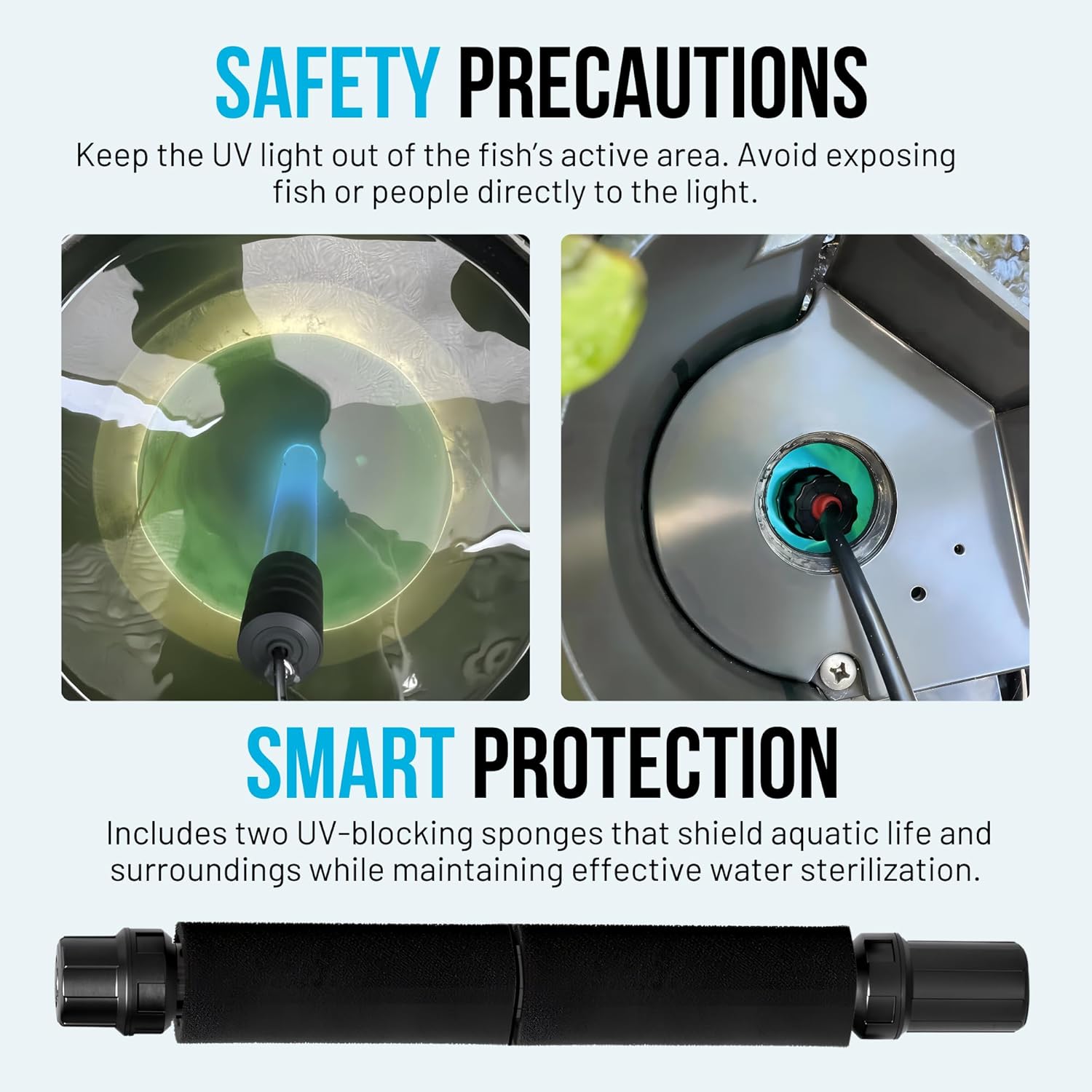 30W UV-C Light with 17ft Cable for 200-2000 Gallon Aquariums, Ponds & Pools - Professional UV Water Clarifier for Koi Ponds, Fish Tanks, Spas & Cold Plunge
