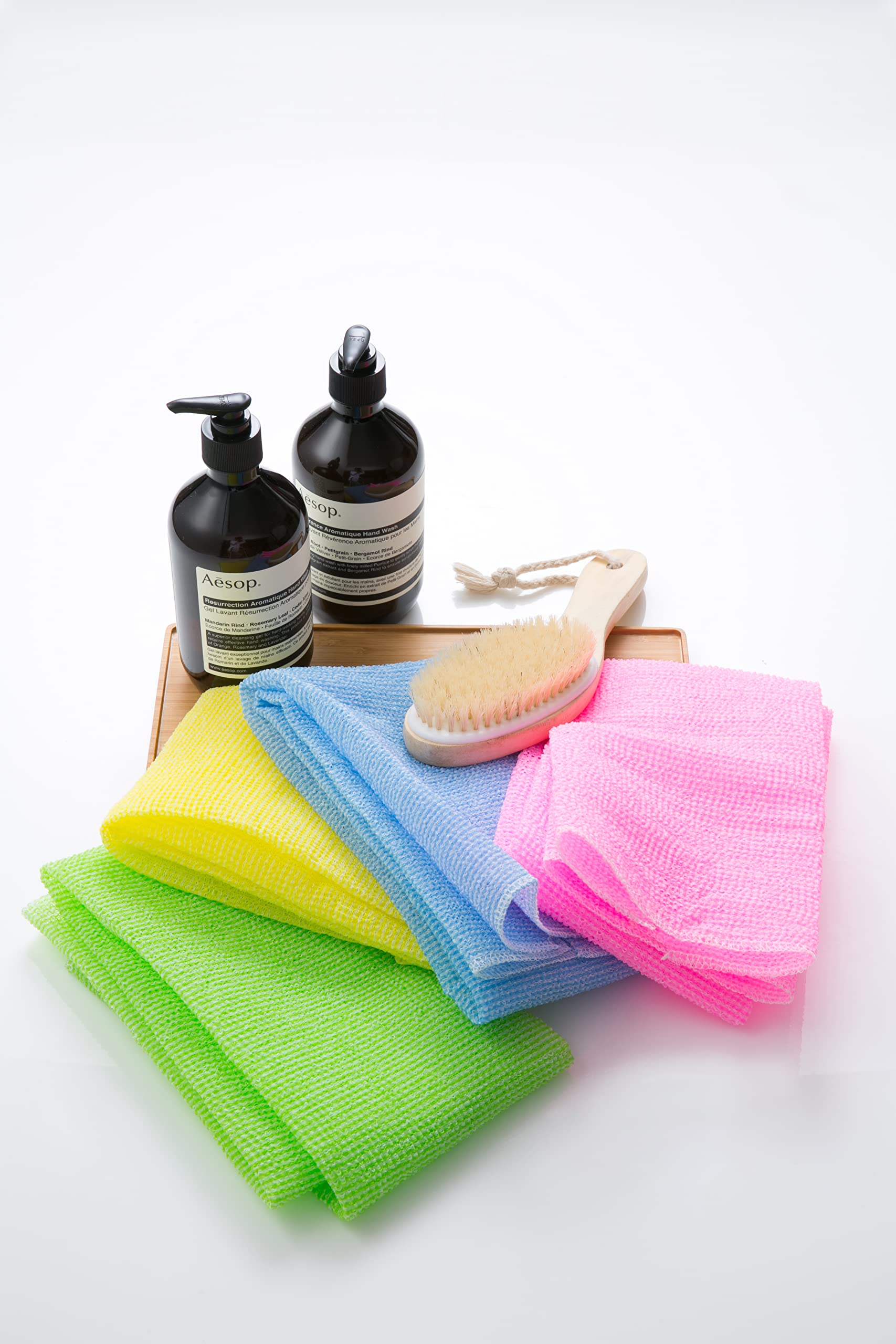 4 paños exfoliantes africanos netos japoneses toalla de baño coreana toalla exfoliante corporal esponja de baño lufa exfoliante corporal exfoliante exfoliante de espalda Modu