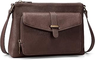 befen Genuine Leather Crossbody Bags for Women Soft Small Leather Purse with Built in RFID Wallet Trendy Shoulder Handbags