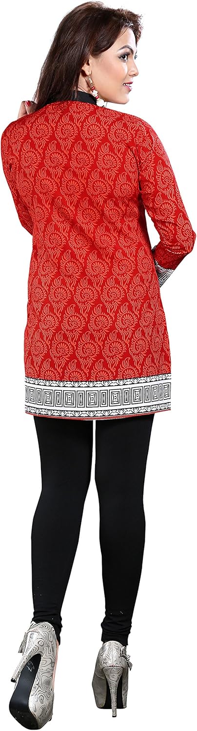 Maple Clothing India Tunic Top Women's Printed Short Kurti Kurta Indian Clothing Outfit - Image 4