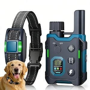 Dog Shock Collar - 3300FT Remote Dog Training Collar Waterproof Rechargeable e-Collar with 4 Humane Modes 2 LED