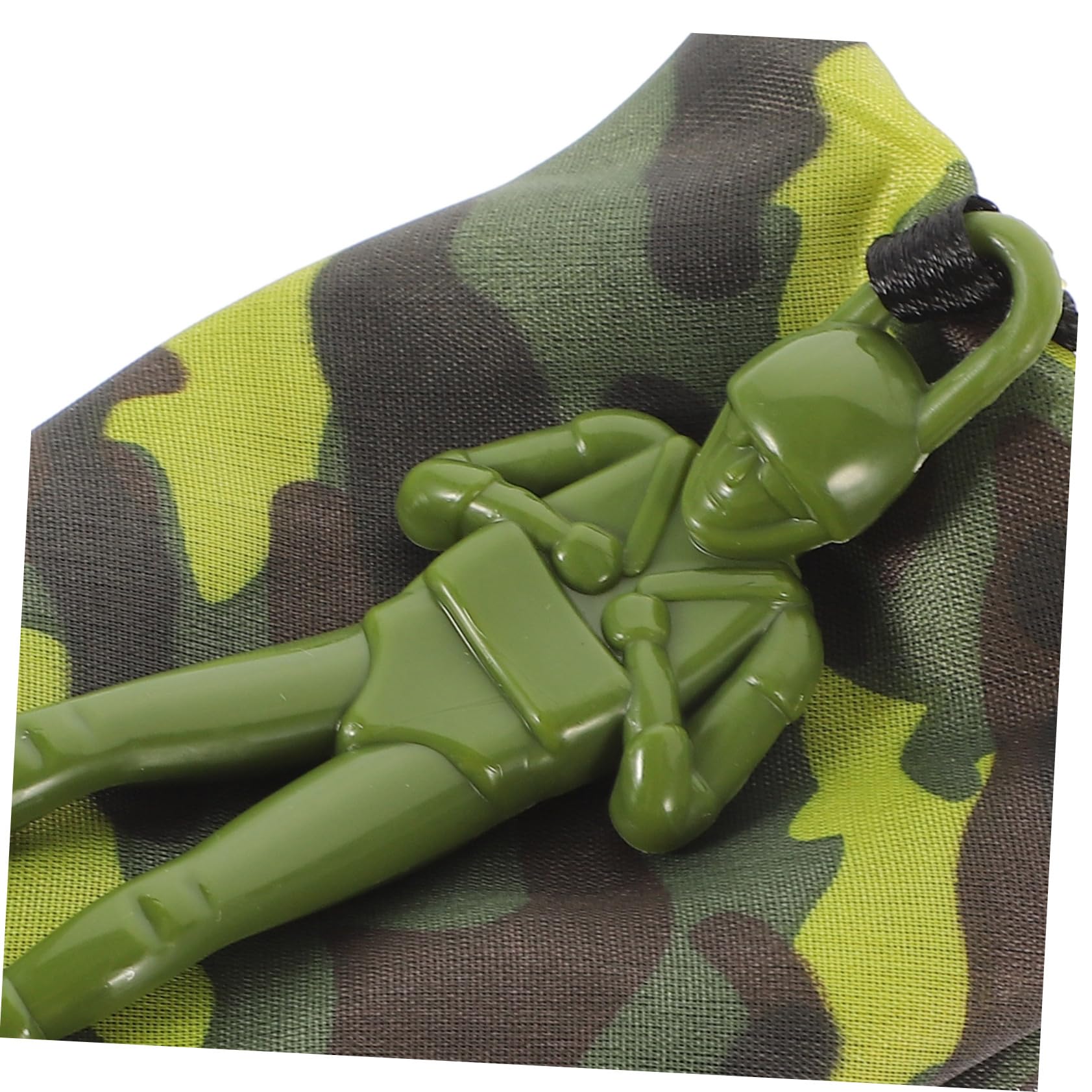 BESTonZON 8 Pièces Parachutes de Simulation Militaire, Jeu Extérieur Plein Air pour Enfant, Parachute Camouflage sans Emballage, Lanceur Manuel Soldat Volant Cadeau Anniversaire