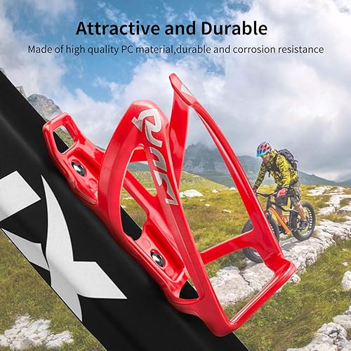 Miniatura 10 de Suruid Jaula para botella de agua para bicicleta, soporte universal para bebidas, duradero, ultraligero y de plástico para bicicleta, ciclismo, MTB,