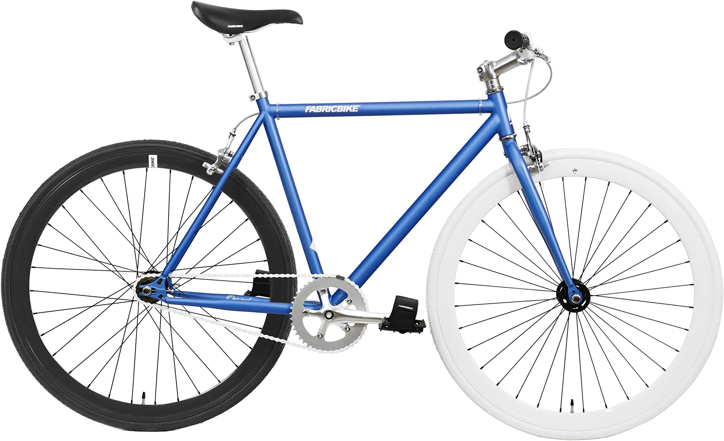 FabricBike-Fixie Bike, Fixed Gear Bike, Single Speed, Hi-Ten Steel Black Frame, 10Kg