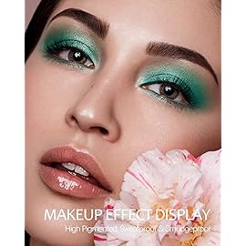 MAKI YIKA Green Eyeshadow Palette 10 Color Bright Emerald Olive Green Eye Shadow Shimmer Matte High Pigmented Long Lasting Glitter Eyes Makeup