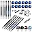 WIN.MAX Darts Plastic Tip - Soft Tip Darts Set - 12 Pcs 18 Gram with 100 Extra Dart Tips 12 Flights Flight Protectors and Wrench for Electronic Dart Board