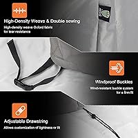 Vista 4 de Funda para sofá de patio impermeable, resistente para sofá biplaza de 2 plazas, fundas de muebles de patio para sofá exterior, sofá biplaza, sofá