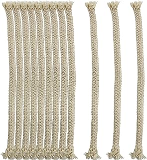 Cotton Torch Wicks 20PCS 1/4 inch 6.3inch Round Cotton Kerosene Oil Lamp Wick for Rock Candle Kerosene Alcohol Oil Lamp and Candle Lamp Burner Lantern Stove, Braided Cotton Wick