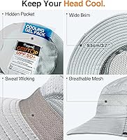 Vista 88 de GearTOP Safari Sun Hat for Men and Sun Hats for Women UV Protection UPF 50+ Hiking, Gardening, Fishing