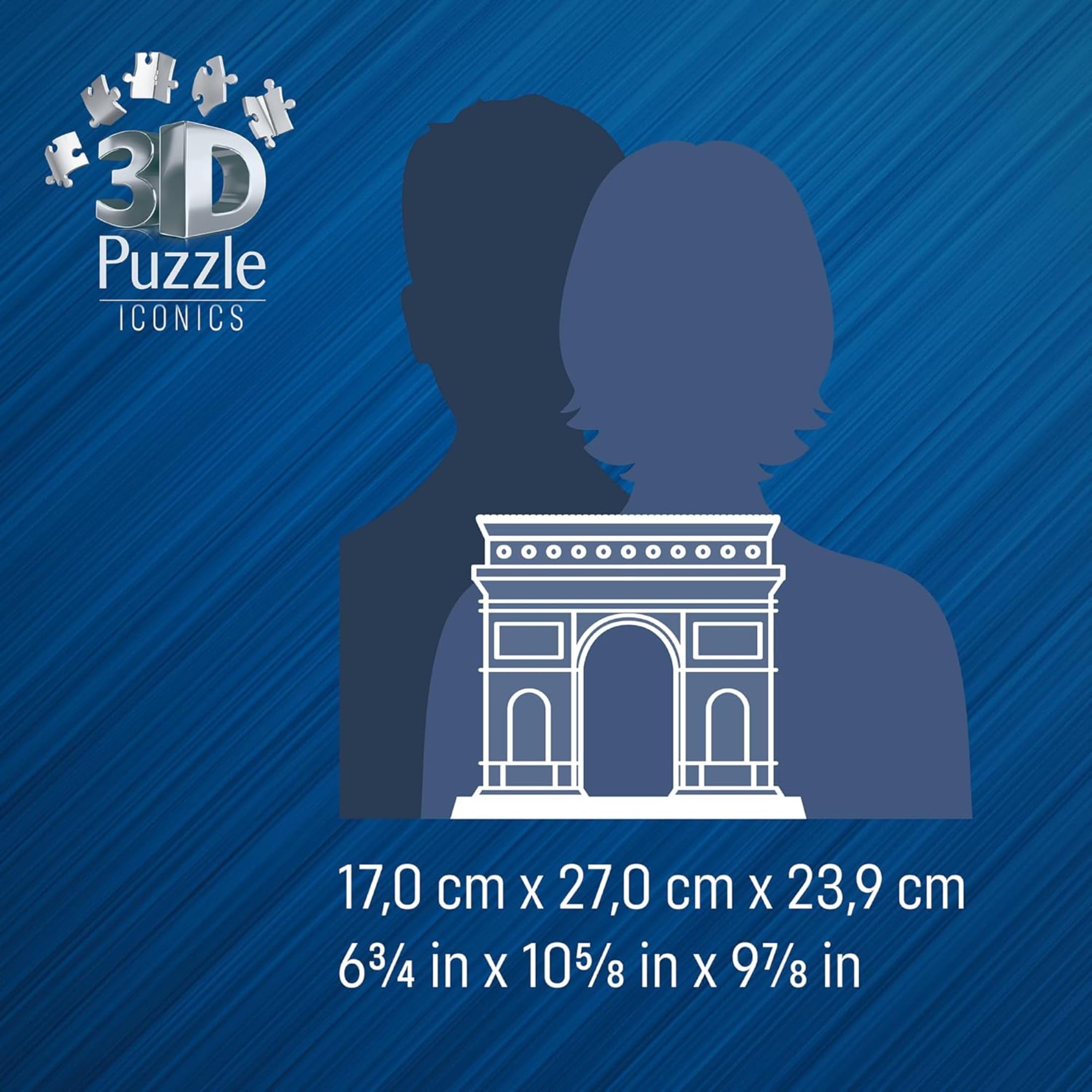 Ravensburger - Puzzle 3d Arco Di Trionfo LED | Puzzle 3d Per Adulti E Bambini A Partire Dagli 8 Anni | Modellismo Da Costruire Adulti Di 242 Pezzi | Regalo Bambino 8 Anni E Più