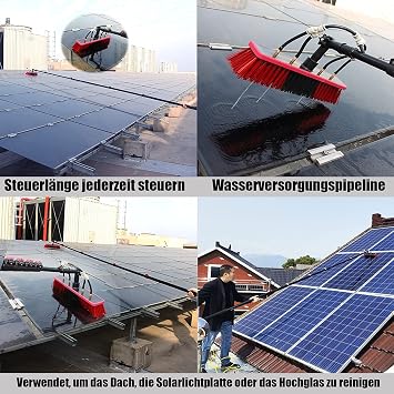 Water Fed Pole Kit Window Cleaning Pole 3.6M/5.4M/6M/7.2M/9M/11M Cleaning Photovoltaic and Solar Panels,Window Clean, Glass Wall Cleaning, Professional Window Cleaning Equipment (12FT/3.6M)
