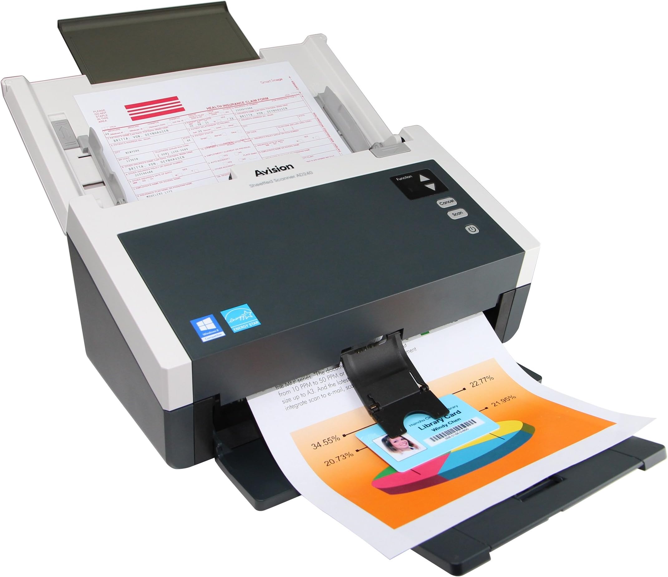 Avision 000-0806S-02G Scan AD240 Limited Edition with USB over IP Server Box