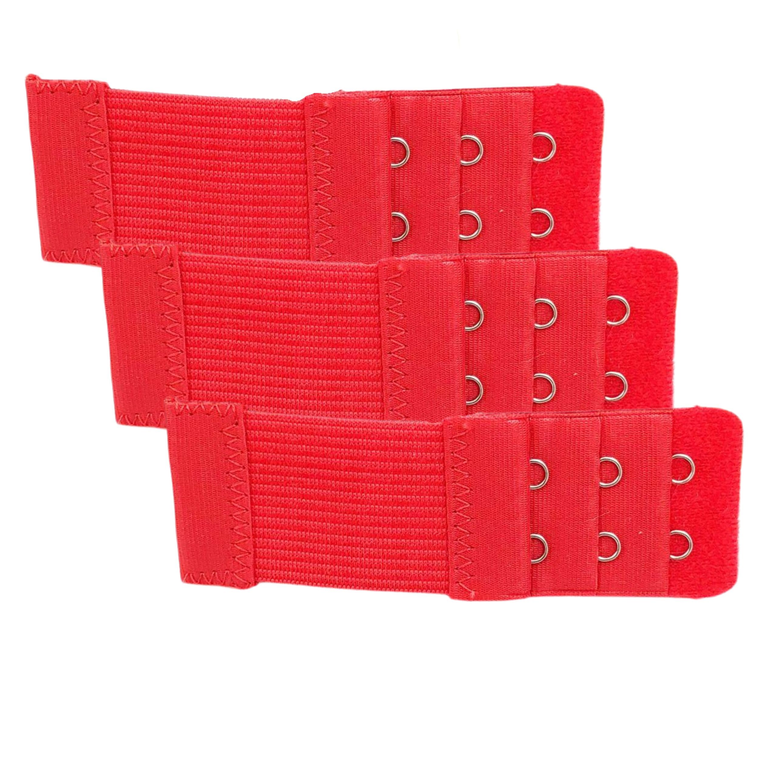 Women's Bra Extender - Pack of 3 - Red-image-2