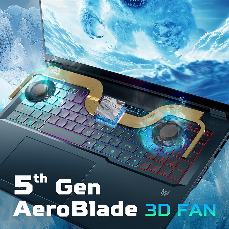 Acer Predator Helios Neo 18 AI Gaming Laptop | Intel Core Ultra 9 Processor 275HX | NVIDIA GeForce RTX 5070 Ti | 18" WQXGA 240Hz G-SYNC | 32GB DDR5 | 2TB Gen 4 SSD | Killer Wi-Fi 6E | PHN18-72-9474 image 5