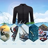 Vista 6 de Wetsuit Top Men,2mm Mens Wetsuit Top 3mm Long Sleeve Wetsuit Jacket Men Front Zip Warm Wets Suit Jackets for Men Stretch Mens Wetsuit Top