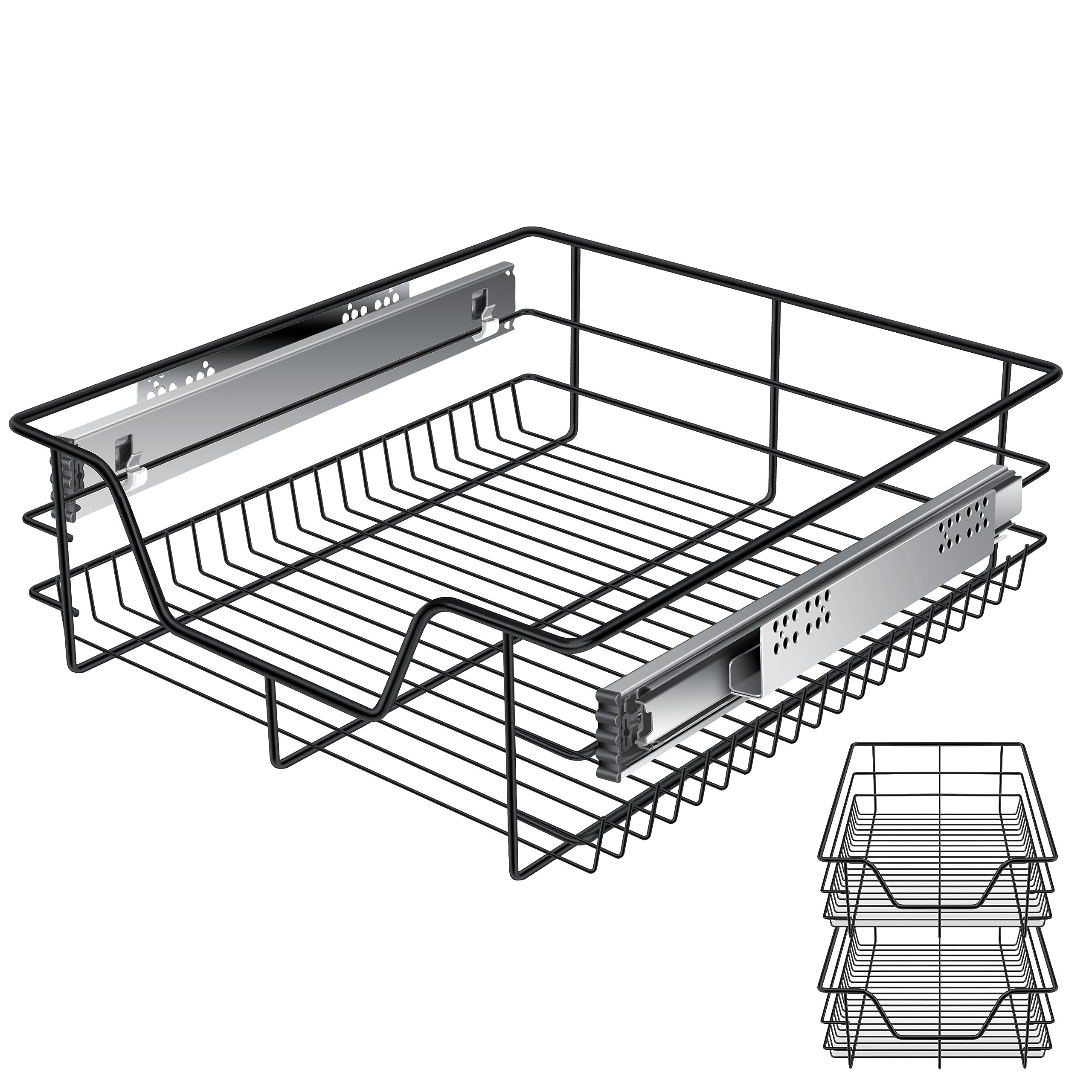 KESSER® tiroir télescopique, tiroir cuisine, armoire de cuisine, panier extensible, entièrement extensible