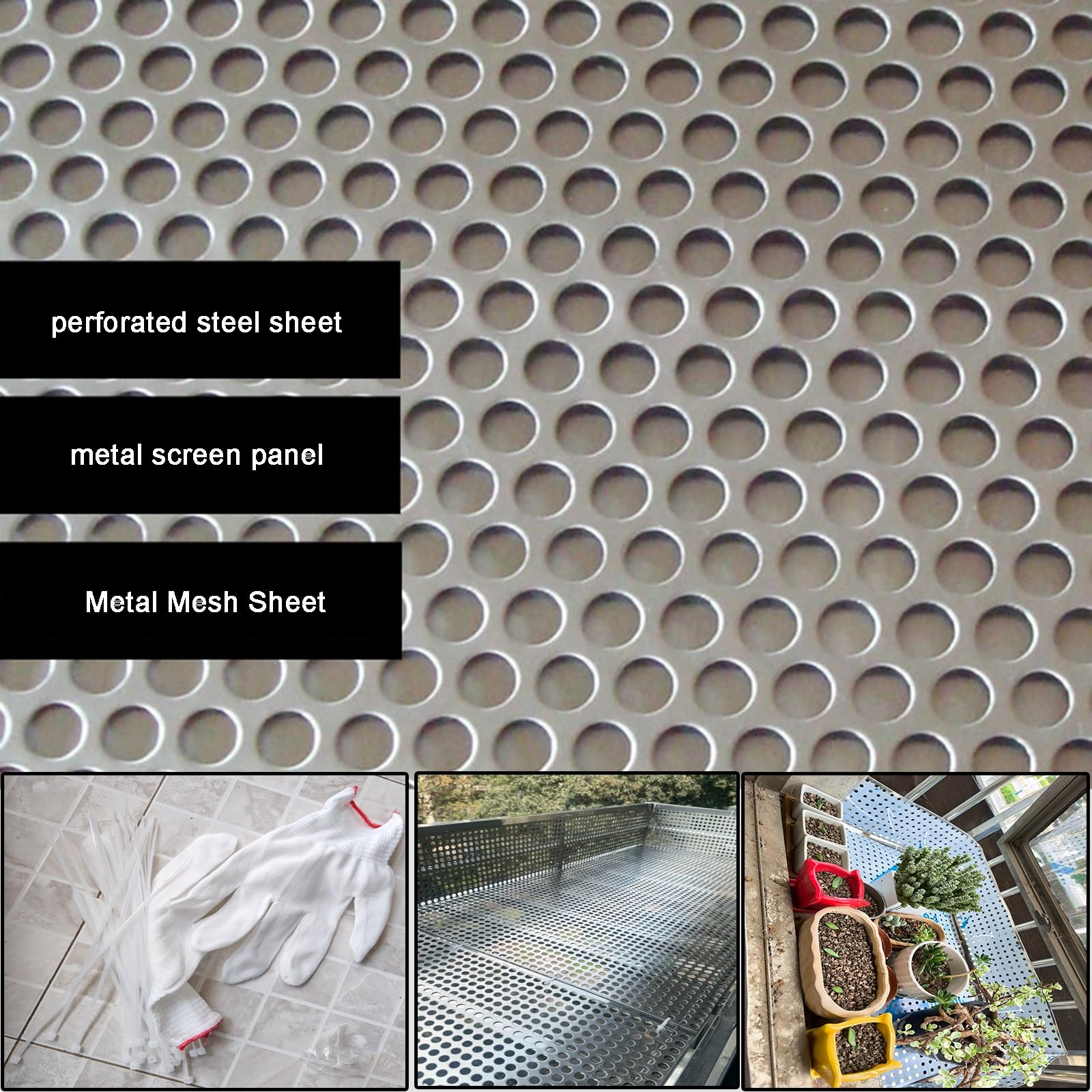 Blacha perforowana ze stali nierdzewnej, Blacha perforowana ze stali nierdzewnej 304 w wielu rozmiarach do filtracji wentylacyjnej(W50*L700cm/W19.6*L275.5in)
