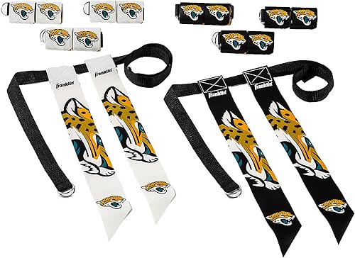 Vista 20 de Franklin Sports NFL - Conjuntos de fútbol con bandera del equipo de la NFL, cinturones + banderas, para niños + adultos, se adapta a cintura