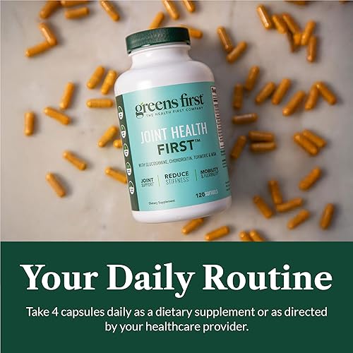 Miniatura 6 de Greens First Joint Health First - Suplemento natural de apoyo articular con MSM, cúrcuma, Ashwagandha y jengibre, para apoyo articular, sin OMG, sin