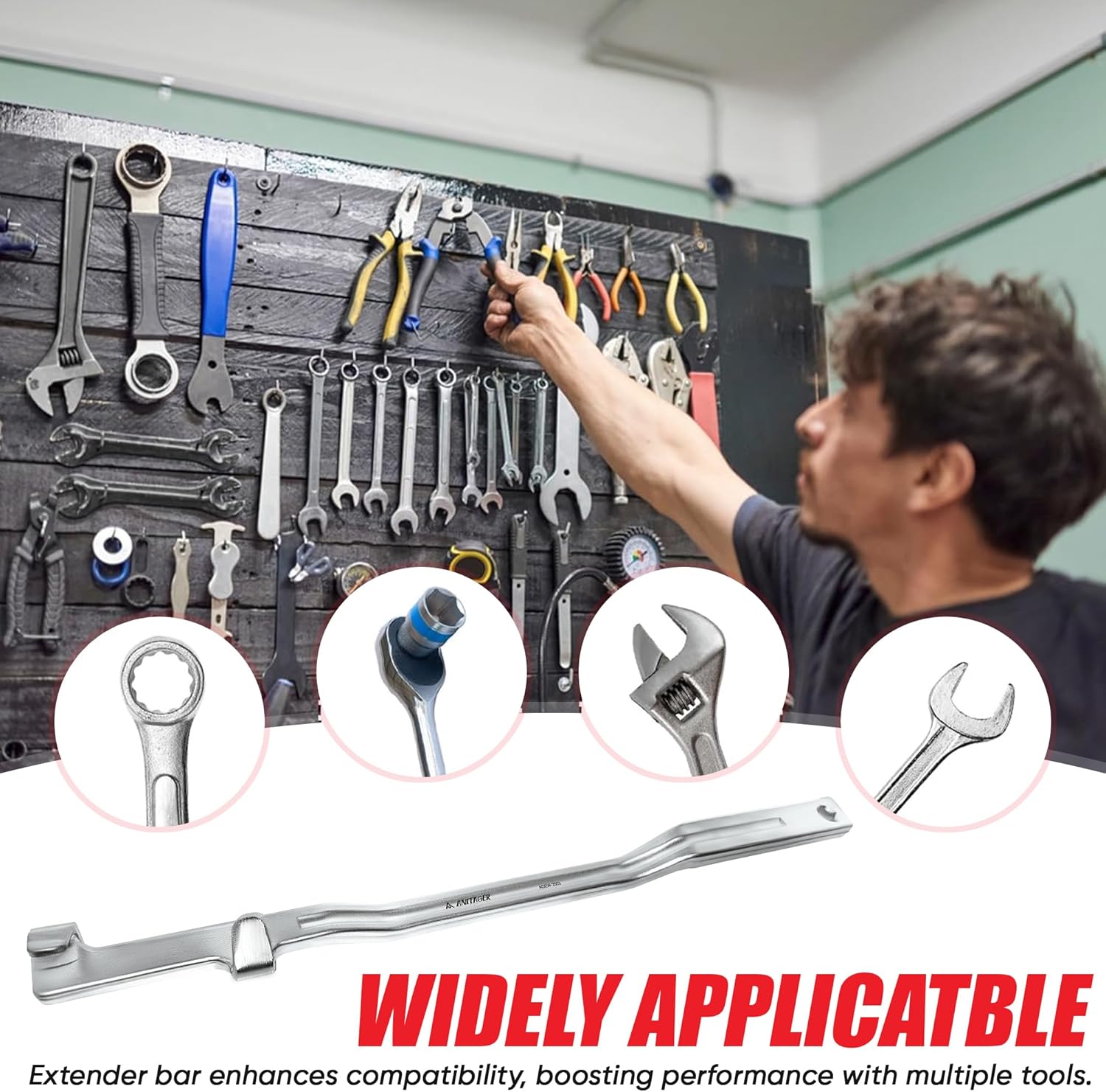 23 in. Wrench Extender Tool, Heavy Duty Torque Multiplier Bar, Extra-long up to 2,000Nm of Torque, Long Extension for Rusted Bolts, Breaker Bar Alternative