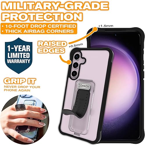 Miniatura 6 de Scooch Wingman - Funda con función atril para Samsung Galaxy S10 protección contra caídas de 10 pies soporte bidireccional funda protectora a prueba
