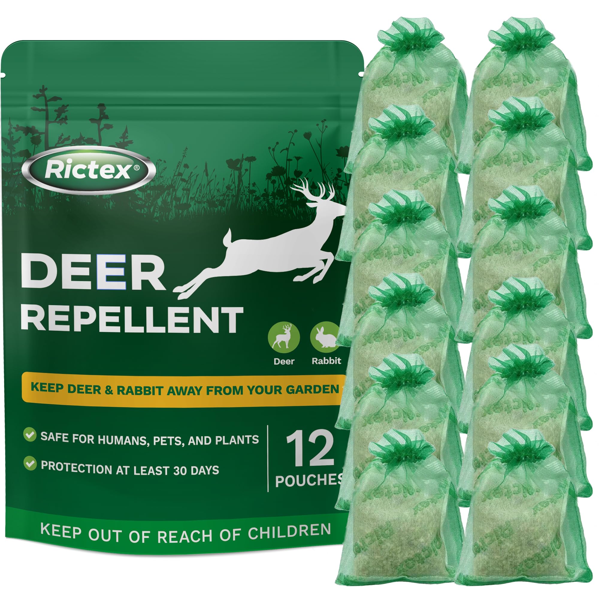 Amazon.com: Deer Rabbit Outdoor Repellent Pouches: Deer Deterrent for ...