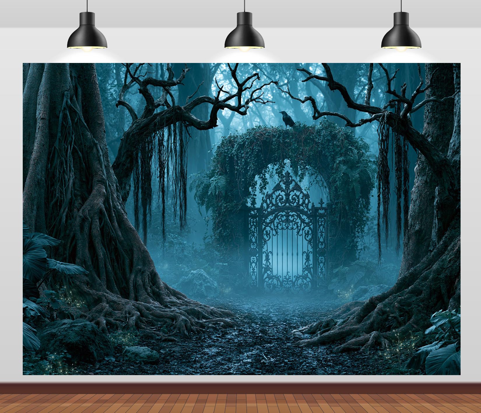 12x10FT (3.6x3m) Portale Foresta Nella Nebbia Sfondo Fotografico