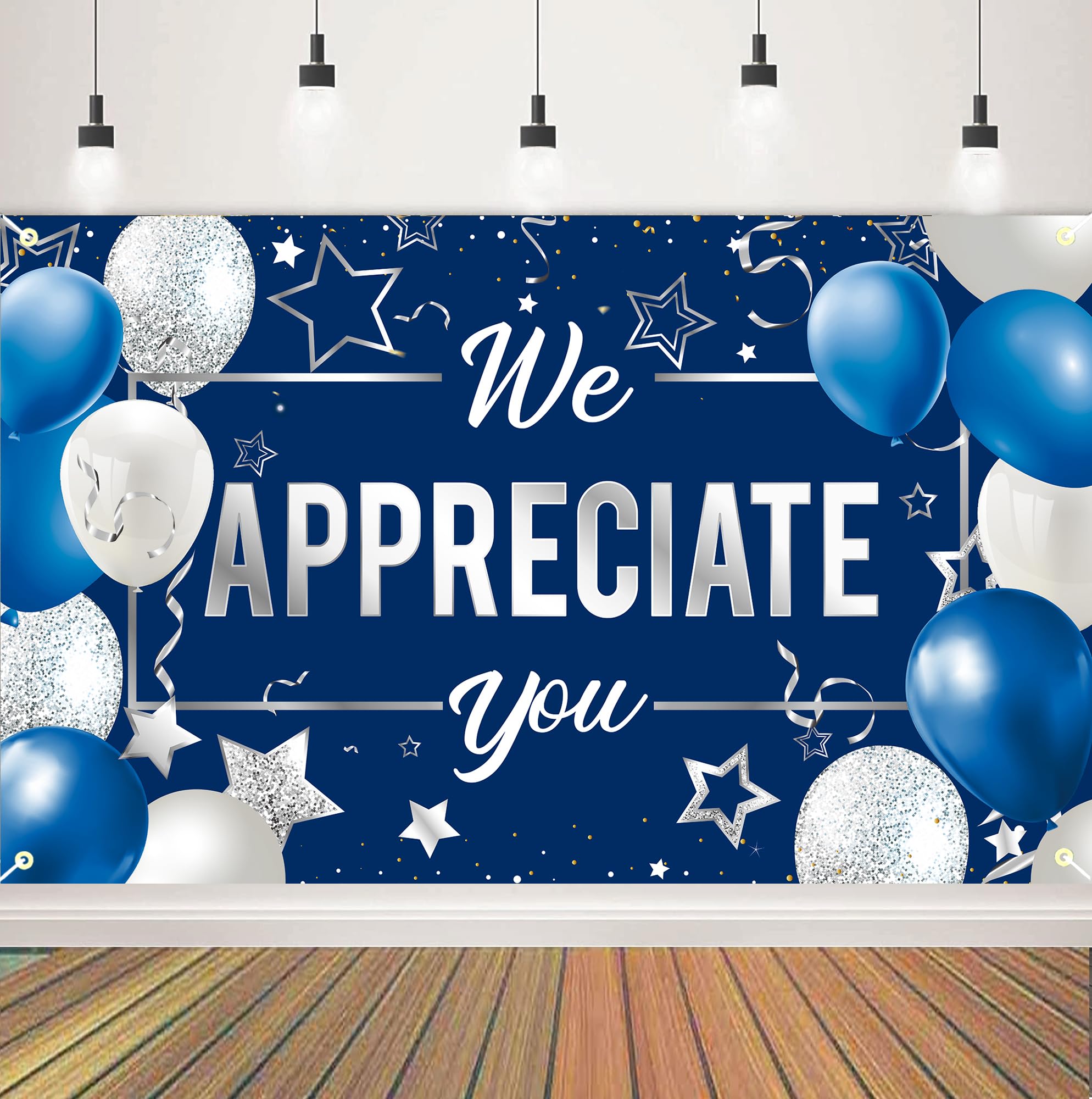We Appreciate You Banner Backdrop, Appreciation Party Decorations, Thank You for All You Do Banner, Employee Teacher Doctor Nurse Staff Appreciation
