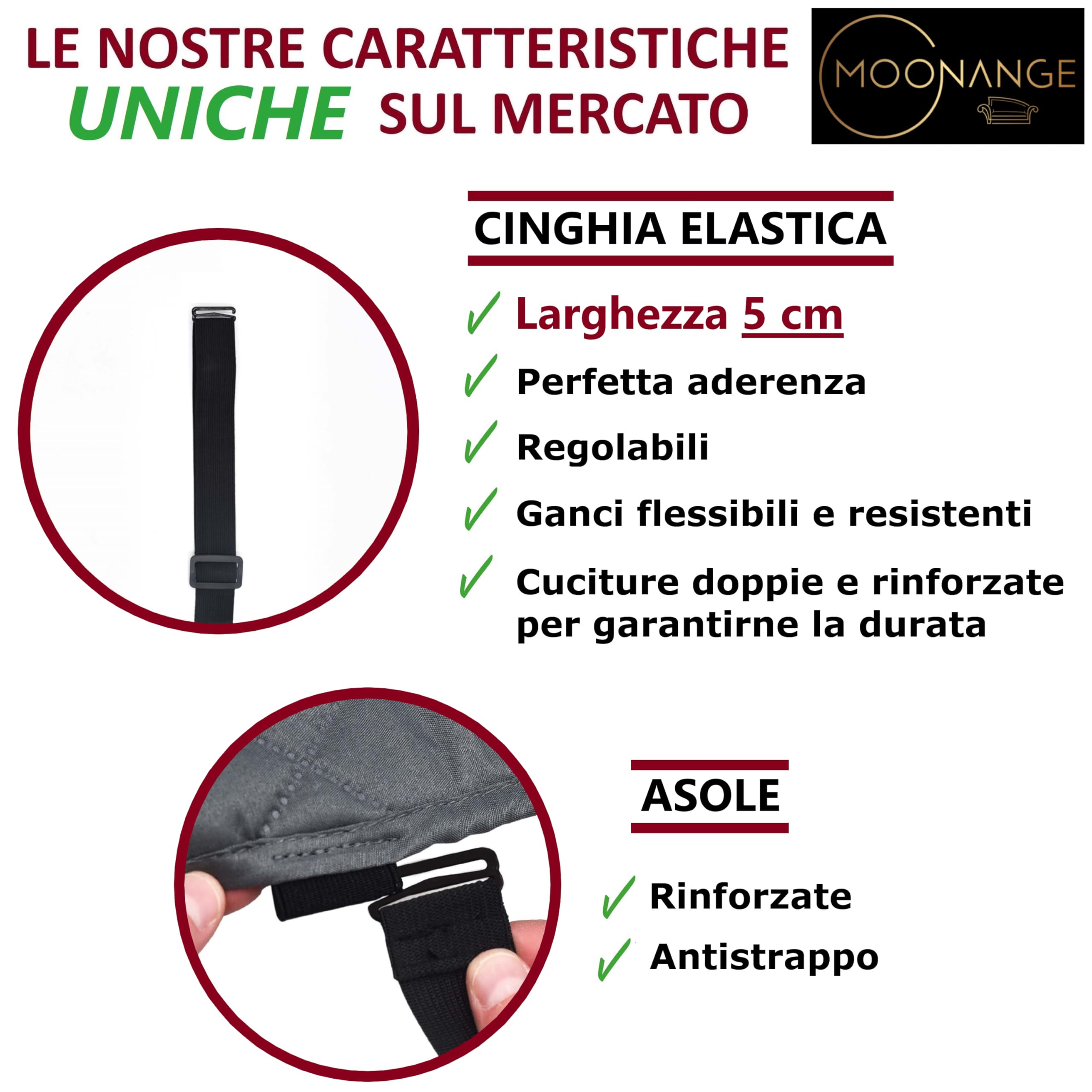 Moonange - Copripoltrona 1 posto con Braccioli - Seduta 55 cm - Copridivano Impermeabile per Poltrona - Copridivano Antiscivolo - Antimacchia - Reversibile - Antigraffio - Antipelo - Verde