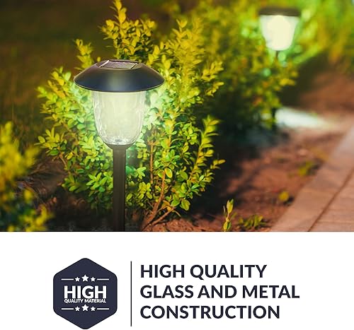 Miniatura 3 de Best Solar Light SOLARPATHF2-2 10X brillo 3000K para exteriores, estilo filamento, luz de metal resistente a la intemperie (paquete de 4), paquete