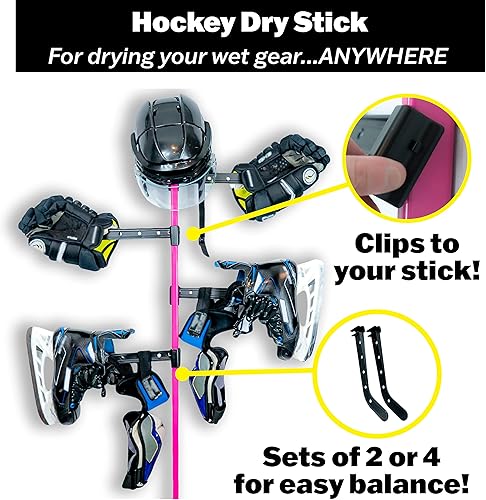 Miniatura 6 de Paquete de 4 protectores envolventes de hoja de palo de hockey y palo seco, paquete de 4 para almacenamiento de equipos de hockey (blanco envoltura