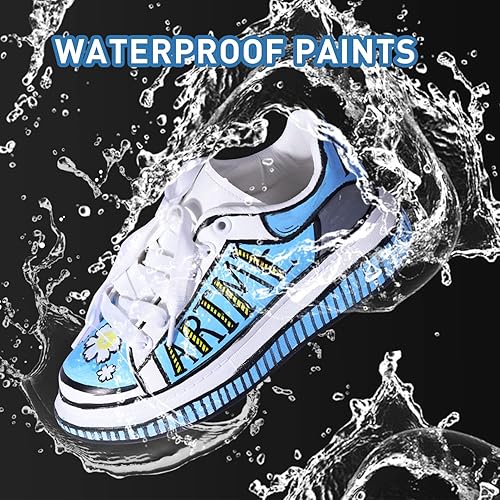 Miniatura 6 de ARTME Juego de pintura acrílica para cuero, 20 colores x 1.0 fl oz, kit de tinte acrílico para cuero, perfecto para zapatos, tenis, chaquetas, sofás