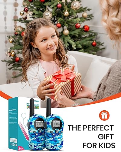Miniatura 6 de FOREDOM Walkie Talkies para niños, Walkie Talkies de largo alcance para niños y niñas de 3 a 12 años, juguetes geniales del ejército, paquete de 2,