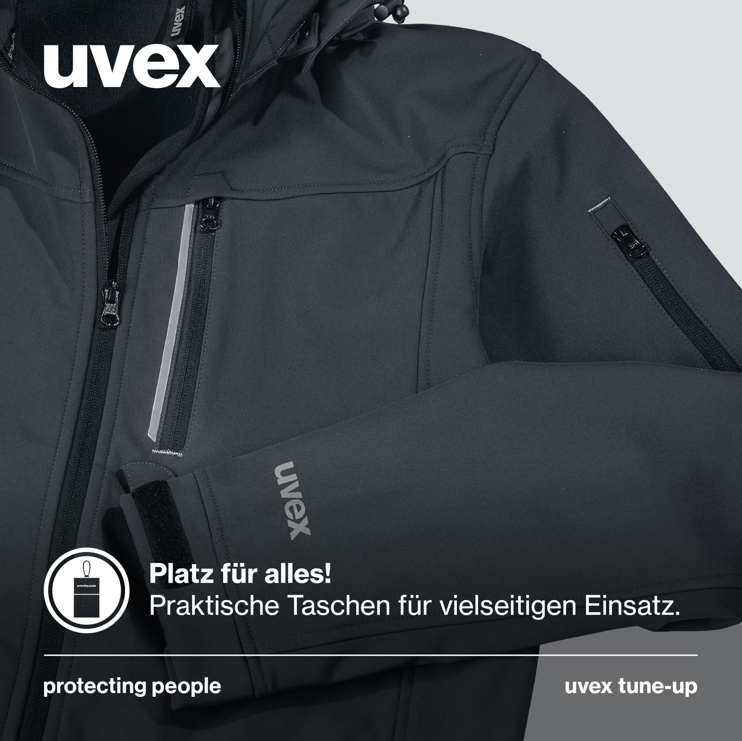 Uvex tune-up Softshell-Arbeitsjacke - für Herren - Outdoorjacke