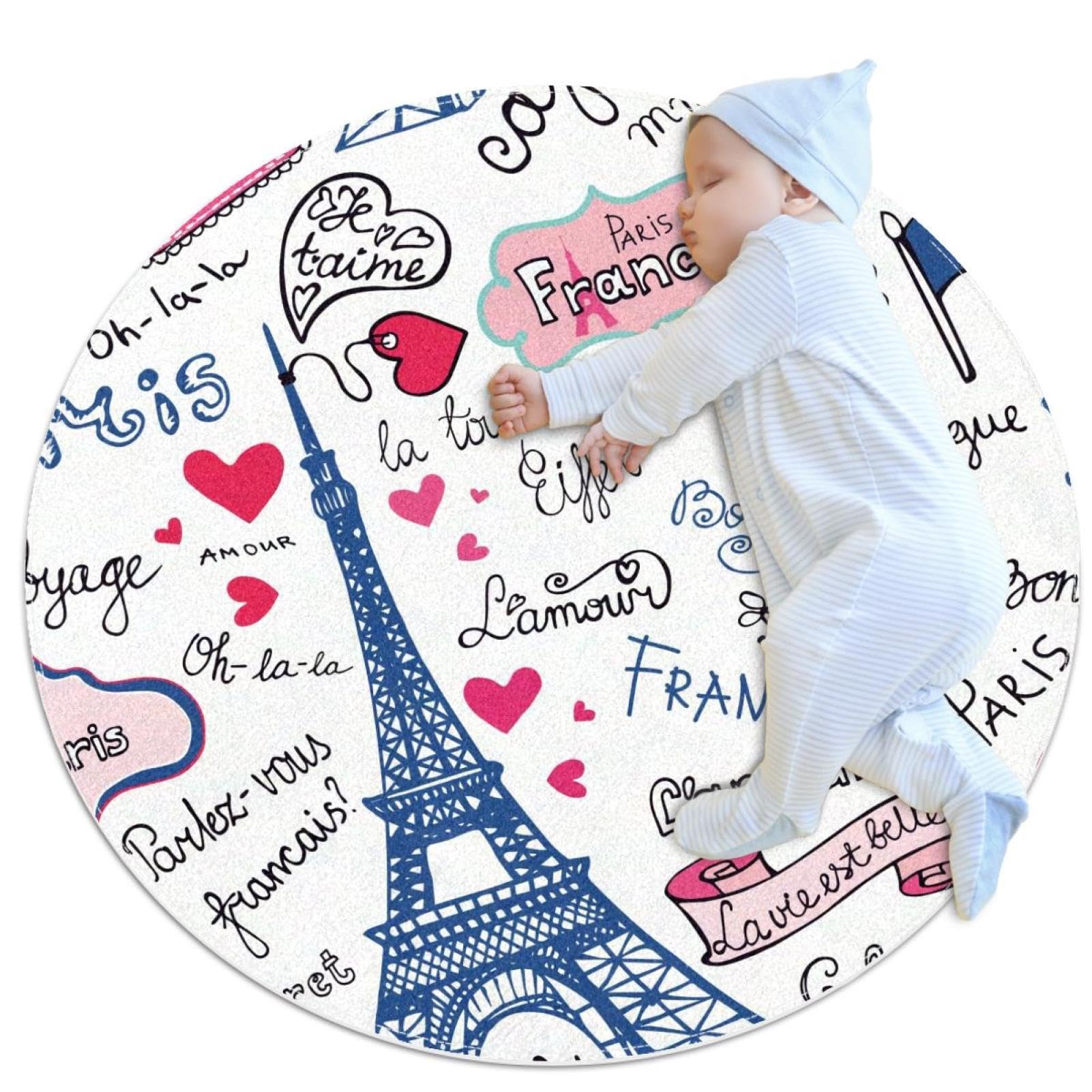 Tapis de salle de bain antidérapant anti-glissade rond déco france