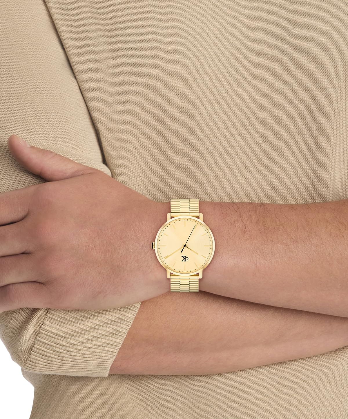 Calvin Klein Orologio con Movimento al Quarzo a Tre Lancette Collezione CK REAL con Cinturino in Acciaio Inossidabile